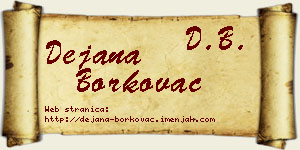 Dejana Borkovac vizit kartica